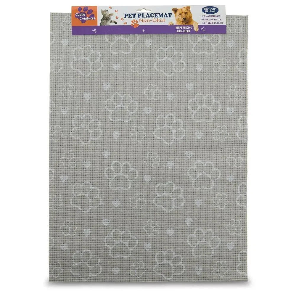 Cudlie Anti-Slip Waterproof Pet Placemat for Dog & Cat Food and Water Bowls